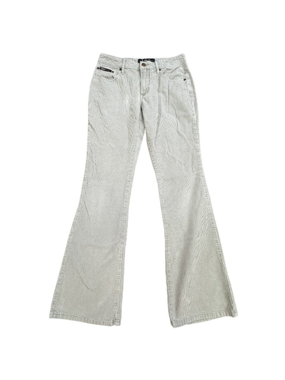 Lei Corduroy Jeans Womens Size 1 Beige Flare Bootcut Mid Rise 100% Cotton Y2K